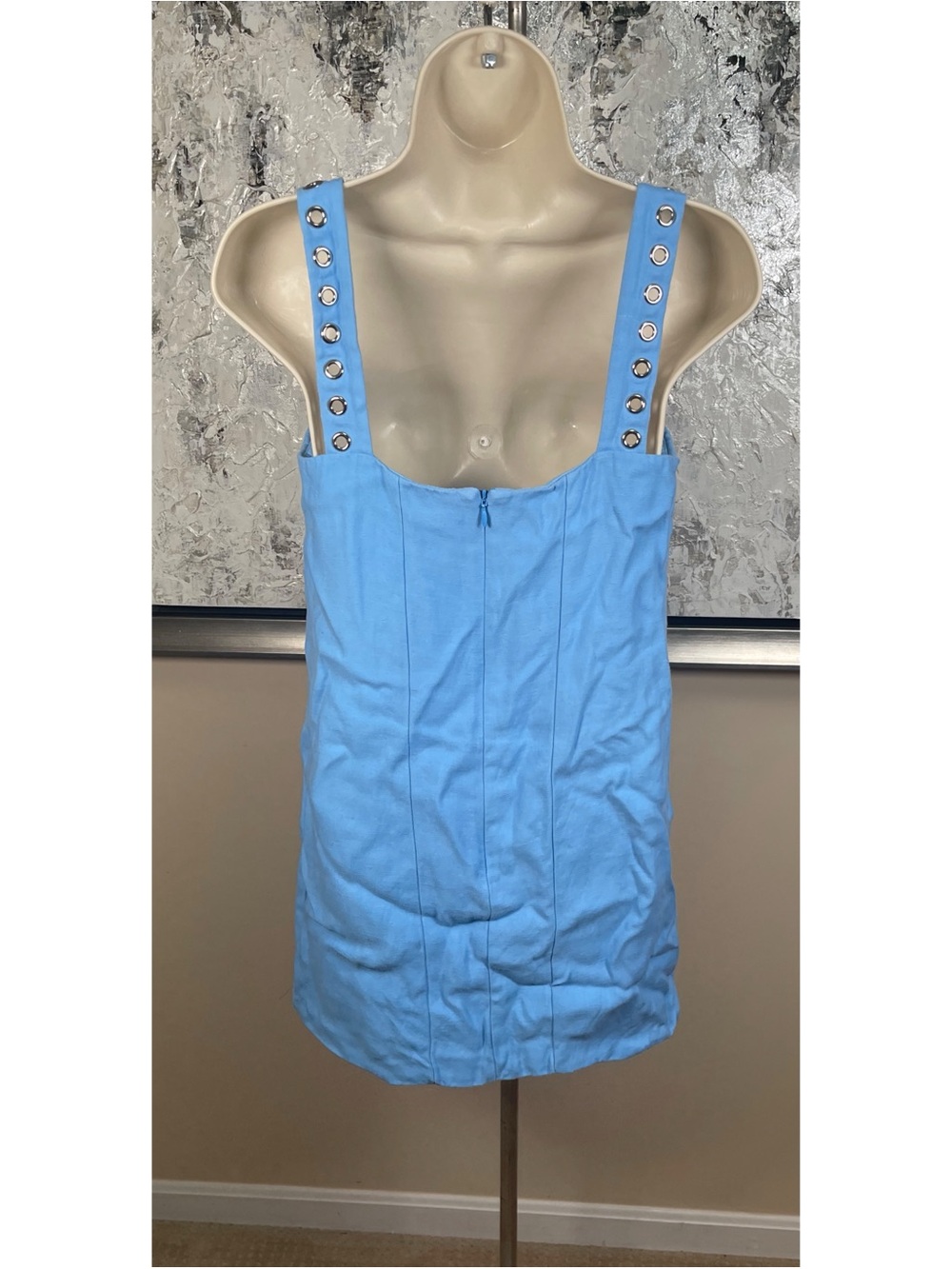ALEXIS Micaela Silver Grommet Blue Mini Dress Size XS - Picture 5 of 7